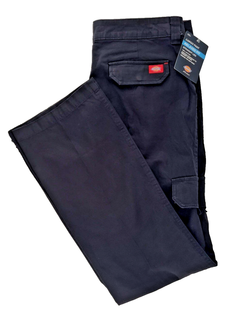 Dickies Cargo Pants Womens Sz 8/29 Regular Black Relaxed Straight NWT FP777